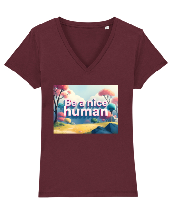 BE A NICE HUMAN - FII UN OM BUN 2 Burgundy