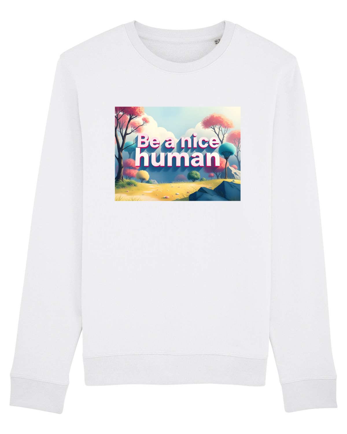 Bluză mânecă lungă Unisex Rise White