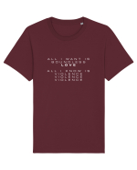 Love Violence Tricou mânecă scurtă Unisex Rocker