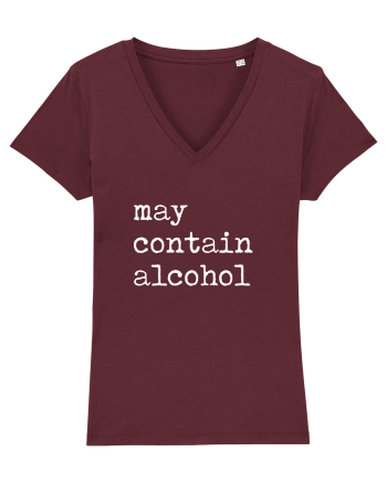 May contain alcohol Burgundy