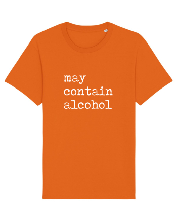 May contain alcohol Bright Orange