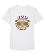 COFFEE Tricou mânecă scurtă guler larg Bărbat Skater