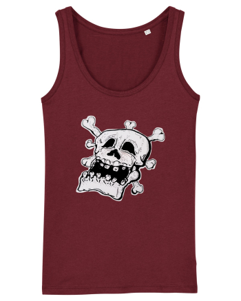 Tired Skull Head Burgundy