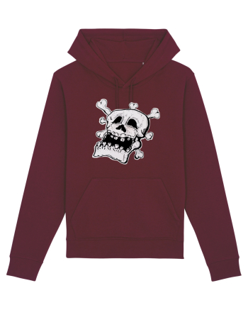 Tired Skull Head Burgundy