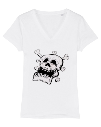 Tired Skull Head White