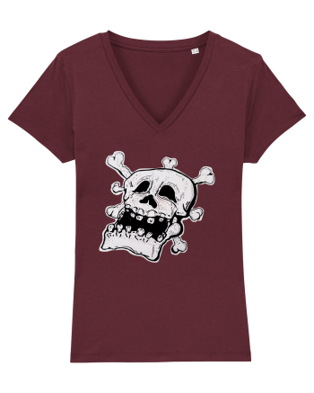Tired Skull Head Burgundy