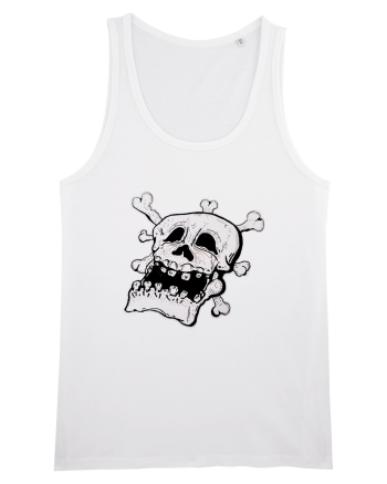 Tired Skull Head White