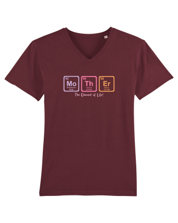 MOTHER periodic table elements  Burgundy