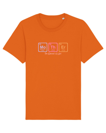 MOTHER periodic table elements  Bright Orange
