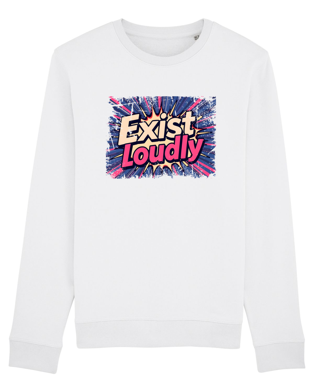 Bluză mânecă lungă Unisex Rise White