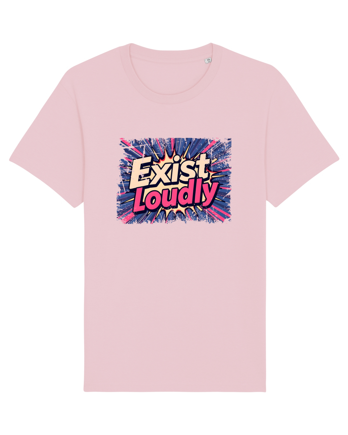 Tricou mânecă scurtă Unisex Rocker Cotton Pink