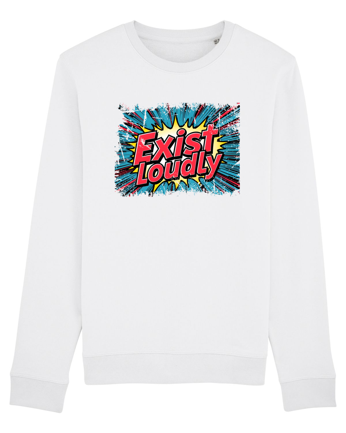 Bluză mânecă lungă Unisex Rise White