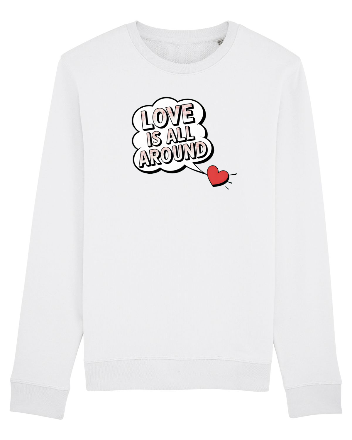 Bluză mânecă lungă Unisex Rise White