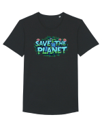 SAVE THE PLANET Salvati planeta 2 Tricou mânecă scurtă guler larg Bărbat Skater