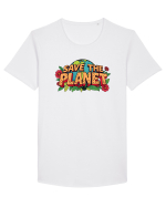 SAVE THE PLANET Salvati planeta 4 Tricou mânecă scurtă guler larg Bărbat Skater