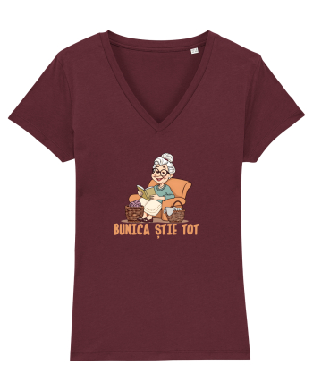 BUNICA STIE TOT Burgundy