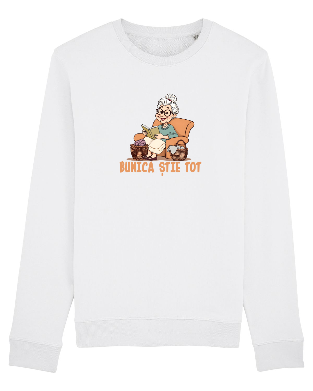 Bluză mânecă lungă Unisex Rise White