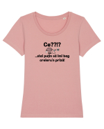 Ce? Stai putin sa imi bag creieru'n priza! Tricou mânecă scurtă guler larg fitted Damă Expresser