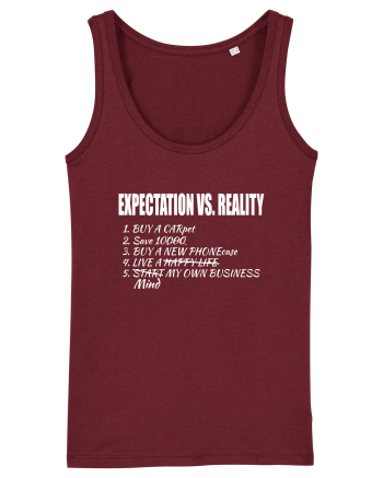 Expectation vs Reality – Funny Relatable Life Goals Burgundy
