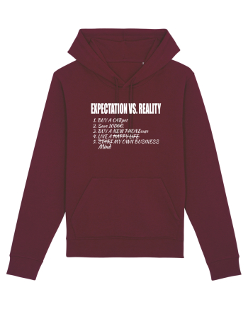 Expectation vs Reality – Funny Relatable Life Goals Burgundy