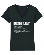 Expectation vs Reality – Funny Relatable Life Goals Tricou mânecă scurtă guler V Damă Evoker