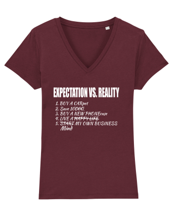 Expectation vs Reality – Funny Relatable Life Goals Burgundy