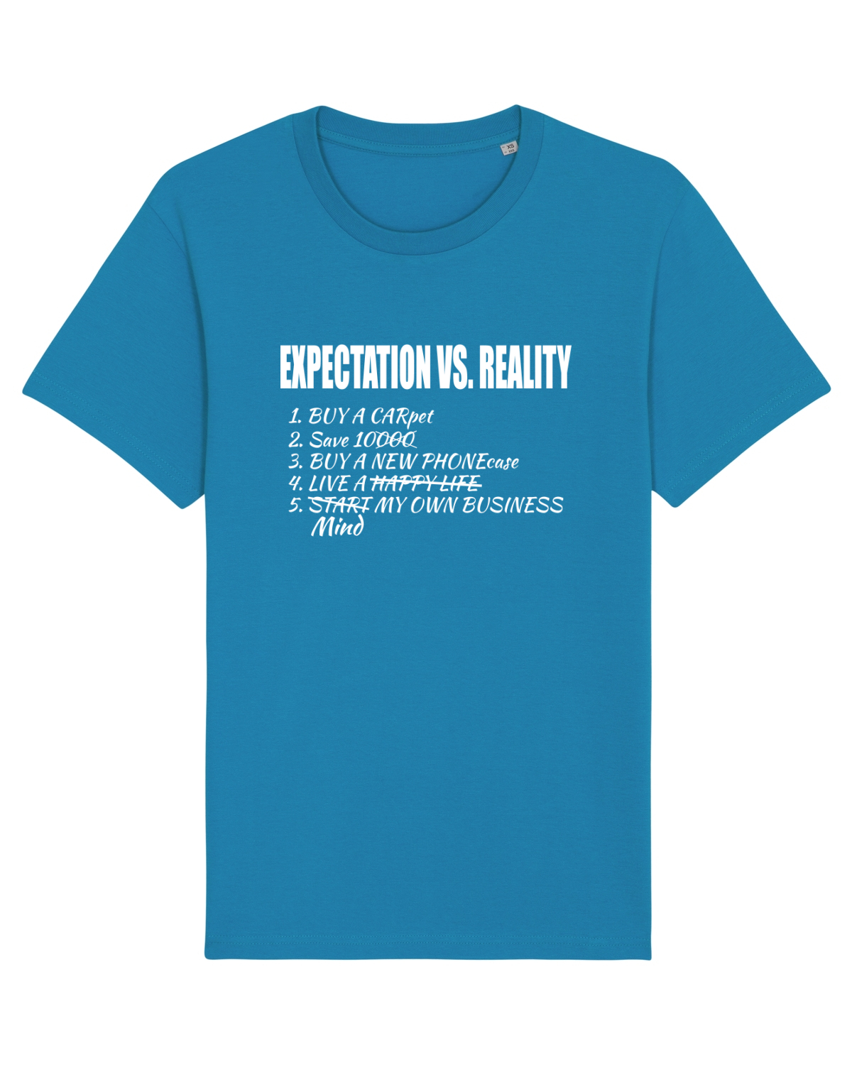 Tricou mânecă scurtă Unisex Rocker Azur