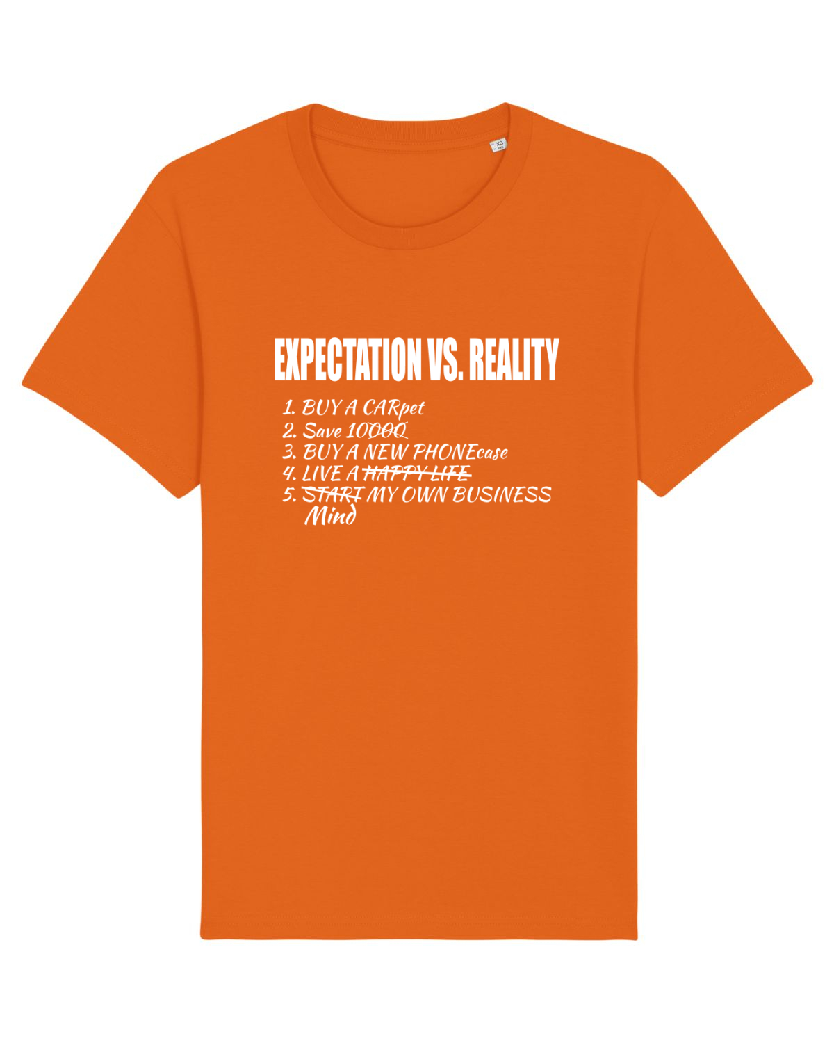 Tricou mânecă scurtă Unisex Rocker Bright Orange