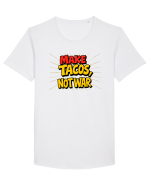 MAKE TACOS, NOT WAR Tricou mânecă scurtă guler larg Bărbat Skater