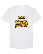 MAKE TACOS, NOT WAR 2 Tricou mânecă scurtă guler larg Bărbat Skater