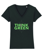 THINK GREEN 1 Tricou mânecă scurtă guler V Damă Evoker