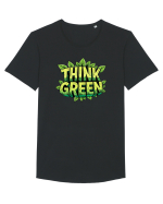 THINK GREEN  5 Tricou mânecă scurtă guler larg Bărbat Skater