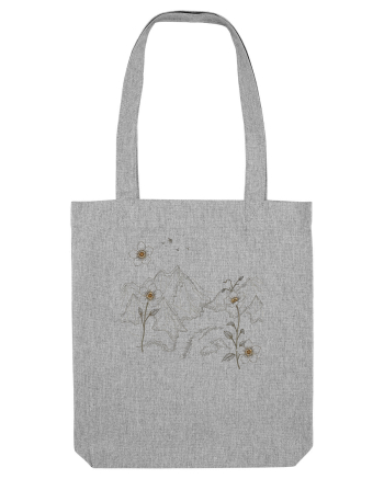 FLORAL GEOMETRIC PEISAJ MUNTE Heather Grey