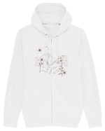 FLORAL GEOMETRIC PEISAJ MUNTE Hanorac cu fermoar Unisex Connector