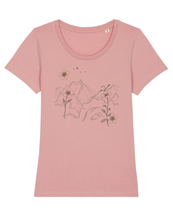 FLORAL GEOMETRIC PEISAJ MUNTE Canyon Pink