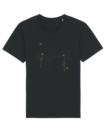 FLORAL GEOMETRIC PEISAJ MUNTE Black