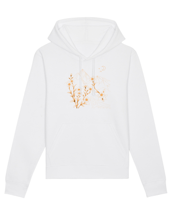 FLORAL GEOMETRIC PEISAJ MUNTE 2 White