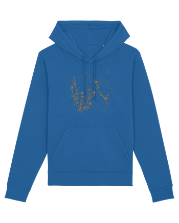 FLORAL GEOMETRIC PEISAJ MUNTE 2 Royal Blue
