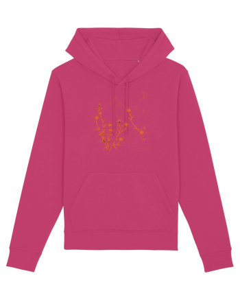 FLORAL GEOMETRIC PEISAJ MUNTE 2 Raspberry