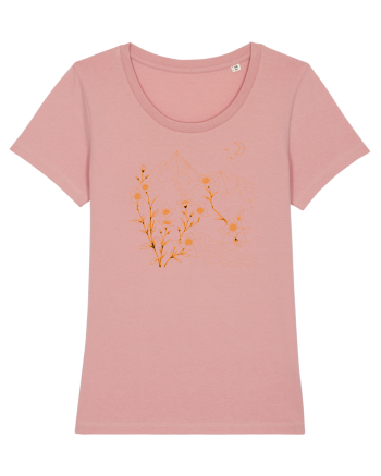 FLORAL GEOMETRIC PEISAJ MUNTE 2 Canyon Pink