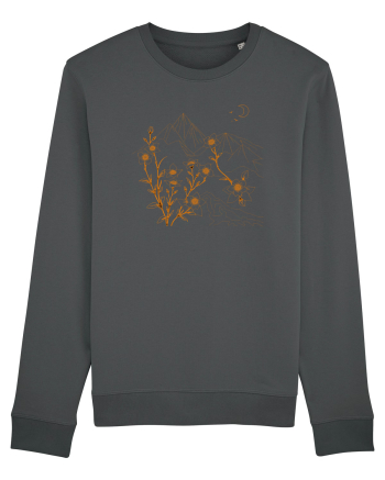 FLORAL GEOMETRIC PEISAJ MUNTE 2 Anthracite