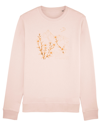 FLORAL GEOMETRIC PEISAJ MUNTE 2 Candy Pink