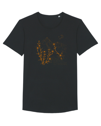 FLORAL GEOMETRIC PEISAJ MUNTE 2 Black
