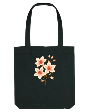 FLORAL GEOMETRIC HIBISCUS  Black