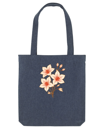 FLORAL GEOMETRIC HIBISCUS  Midnight Blue