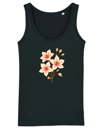 FLORAL GEOMETRIC HIBISCUS  Black