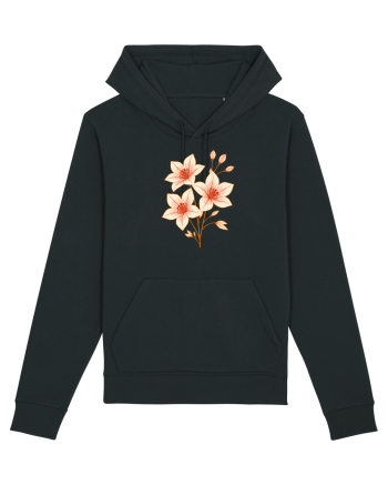 FLORAL GEOMETRIC HIBISCUS  Black