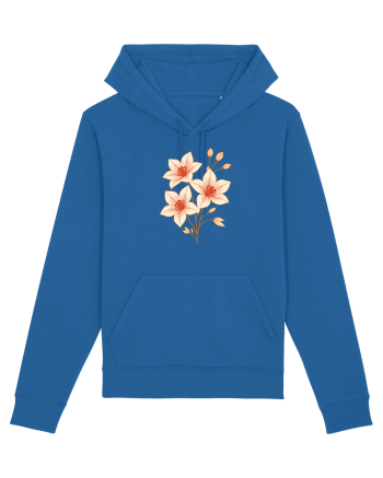 FLORAL GEOMETRIC HIBISCUS  Royal Blue