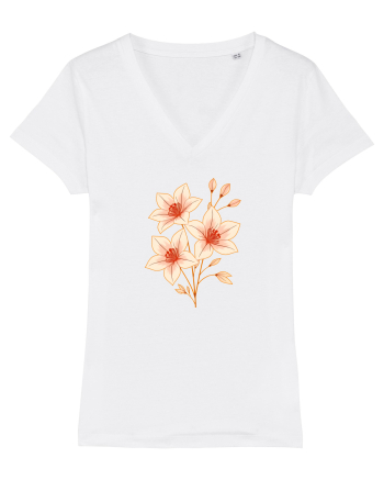 FLORAL GEOMETRIC HIBISCUS  White
