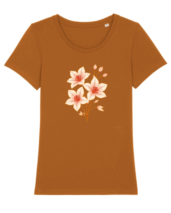FLORAL GEOMETRIC HIBISCUS  Roasted Orange